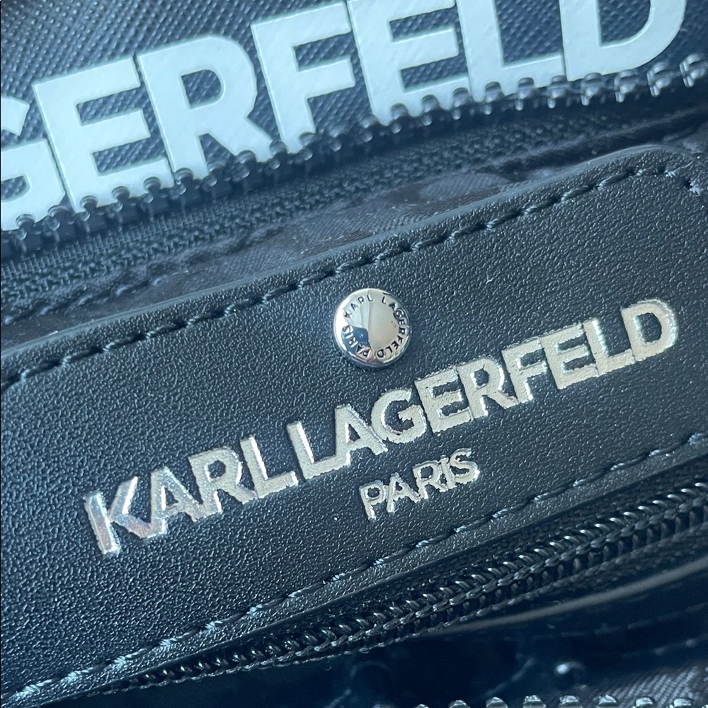 Karl Lagerfeld Colorful Graffiti Logo Print Mini Tote EUC - Picture 6 of 8